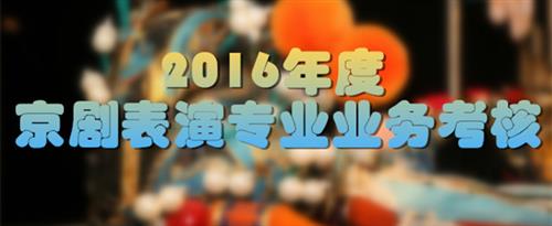 肏大骚逼国家京剧院2016年度京剧表演专业业务考...